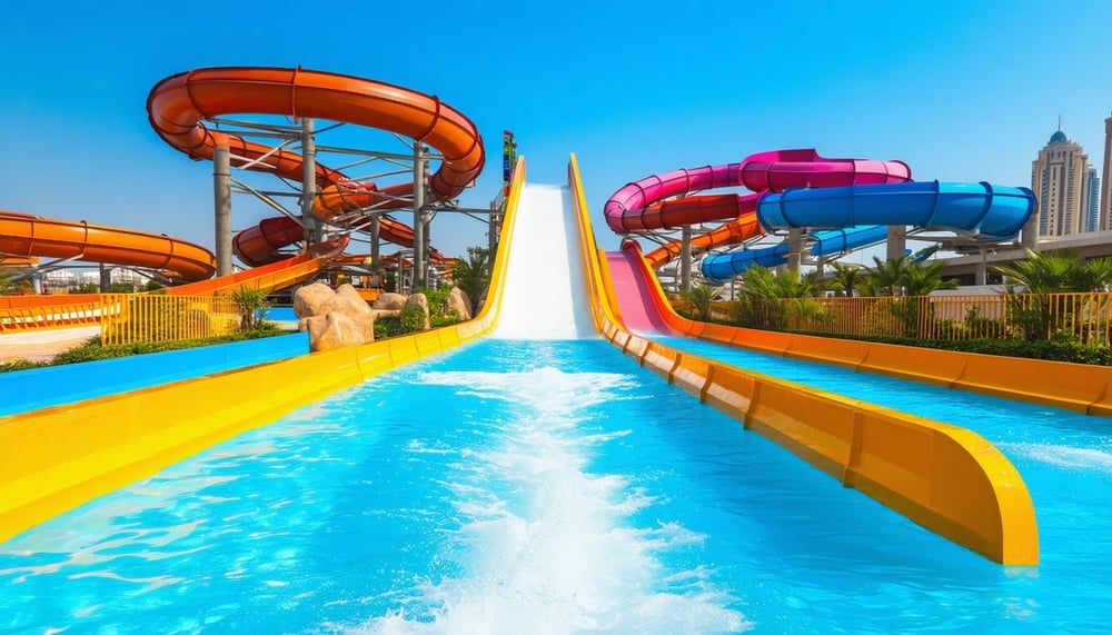 Exciting water slides and pools at Water Park Dubai Exciting water slides and pools at Water Park Dubai